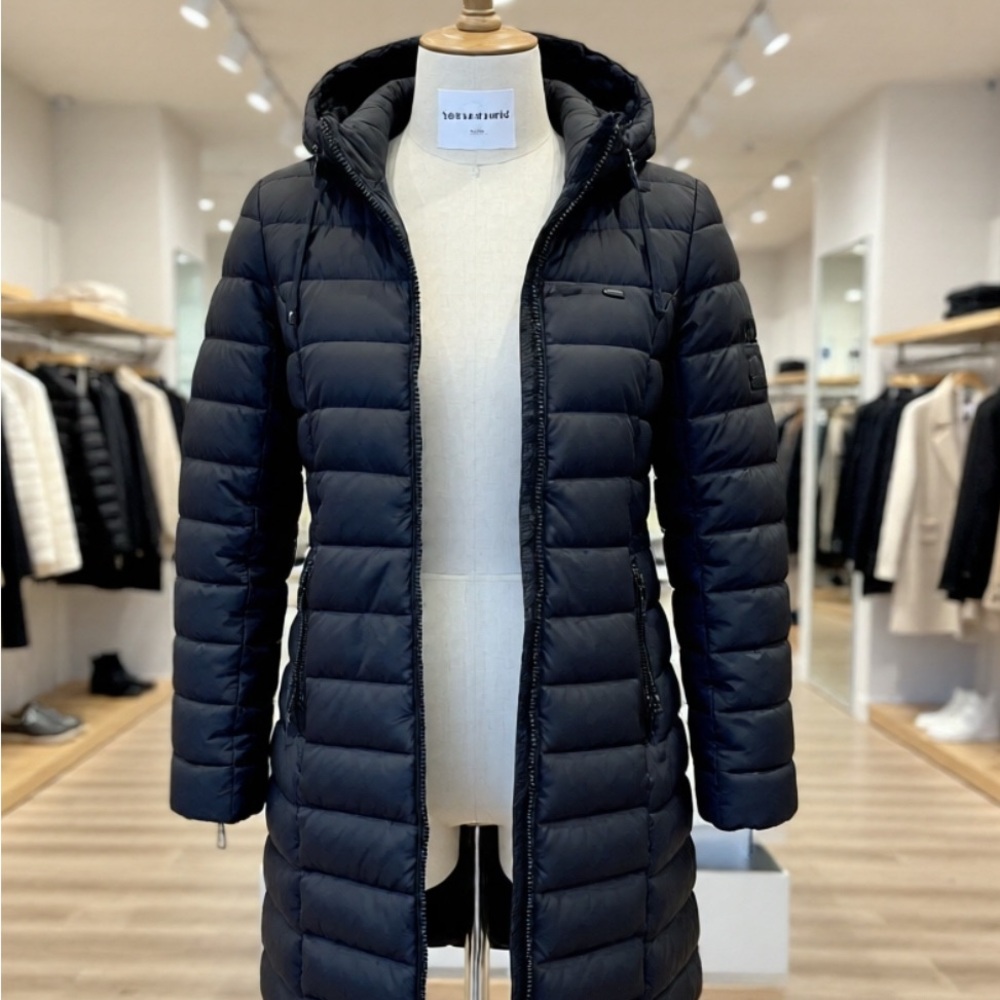 Steve Madden Long Black Puffer Coat